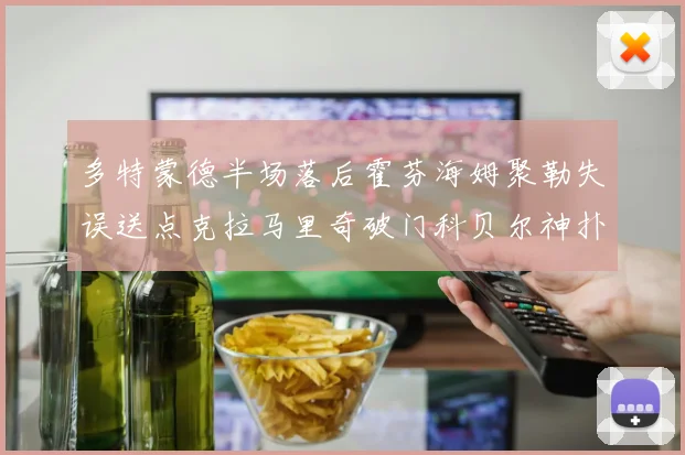 多特蒙德半场落后霍芬海姆聚勒失误送点克拉马里奇破门科贝尔神扑救险局